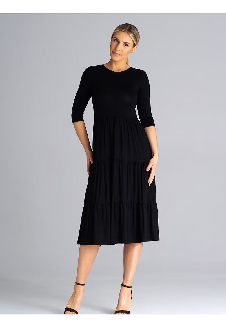 Figl Rochie neagra - pentru zi cu zi - din material usor -