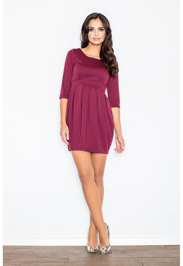 Figl Rochie plisata - poliester - rosu - eleganta -