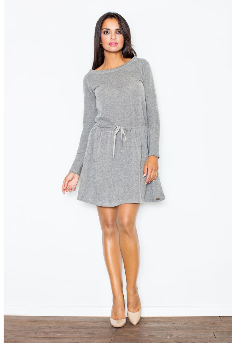 Figl Rochie tricotata - gri inchis - bumbac