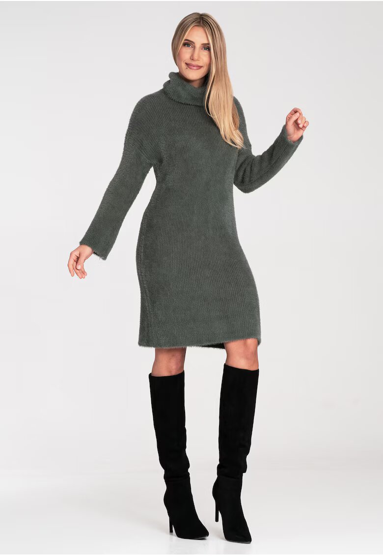 Figl Rochie tricotata - nylon - verde -
