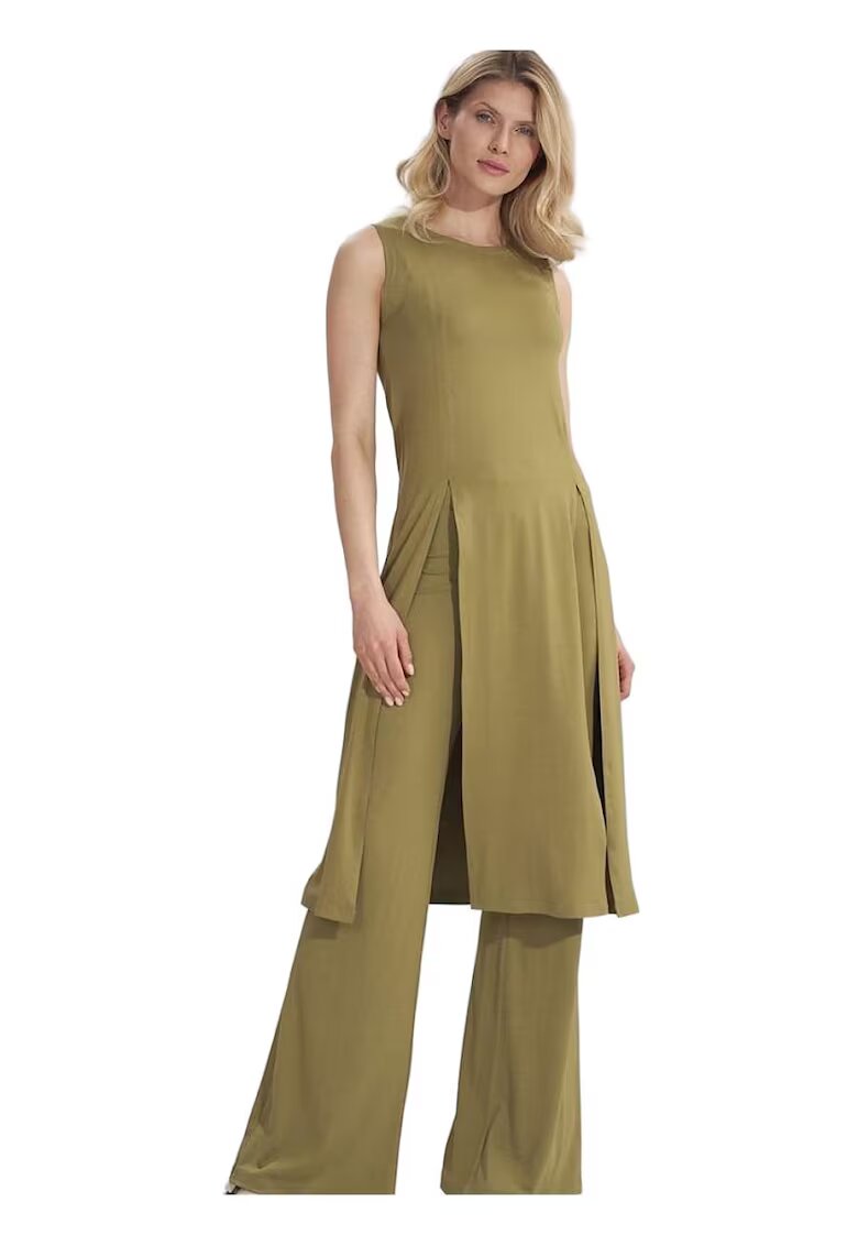Figl Rochie tunica verde - viscoza -