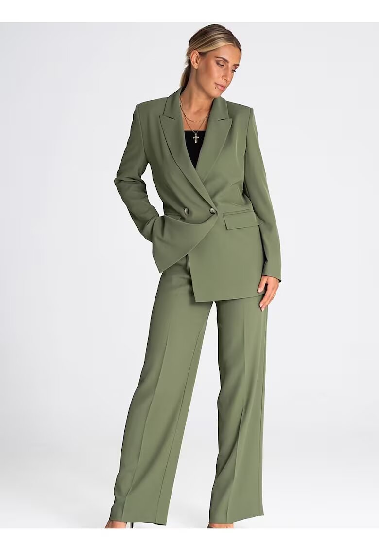 Figl Sacou dama elegant - maneci lungi - captusit - poliester - Verde