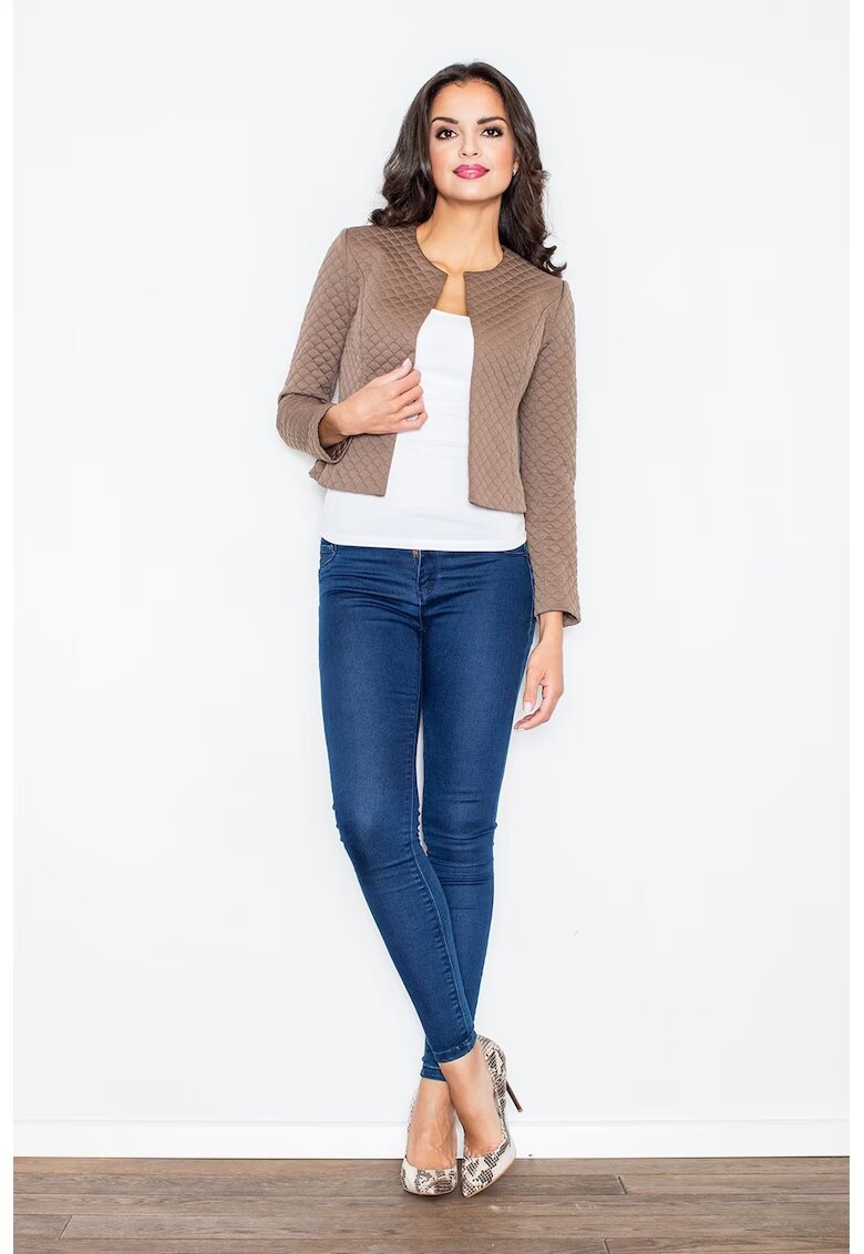 Figl Sacou dama M218 - bej - poliester - design modern -