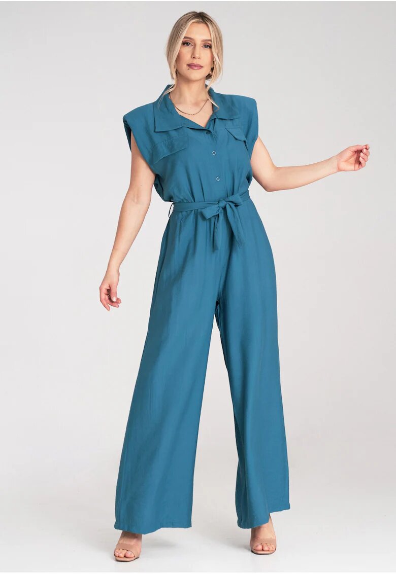 Figl Salopeta dama - eleganta - albastra - material formal -