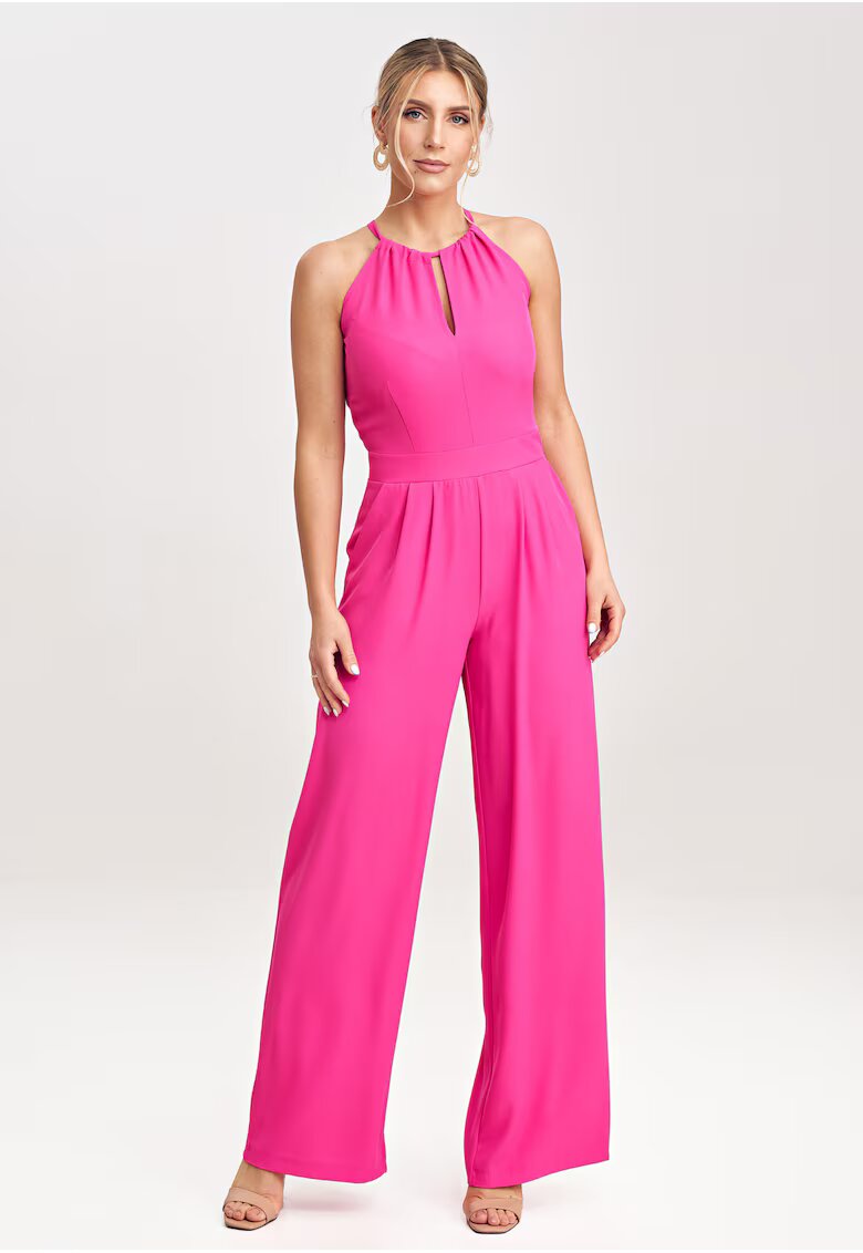 Figl Salopeta dama - eleganta - fara maneci - croi lejer - roz - 100% poliester