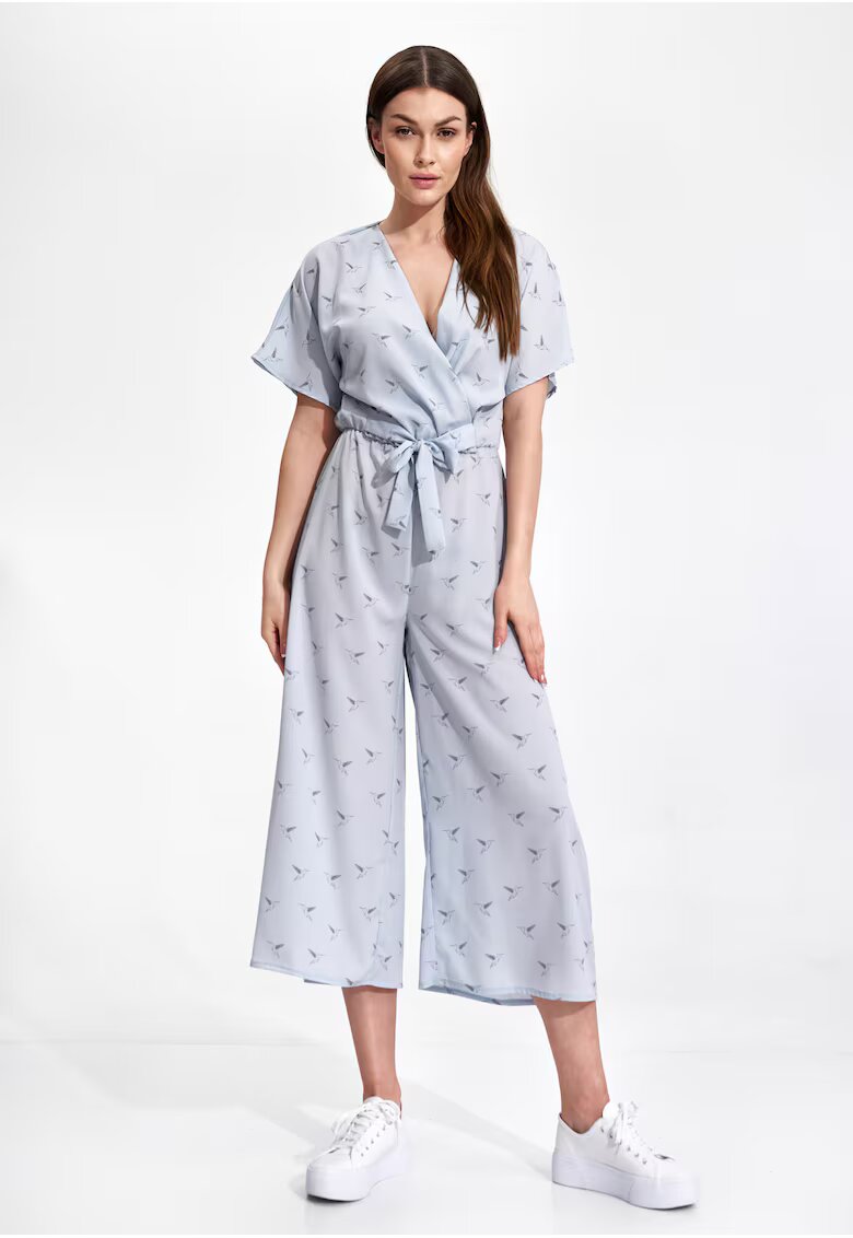 Figl Salopeta dama - kimono - larga - albastru deschis - poliester