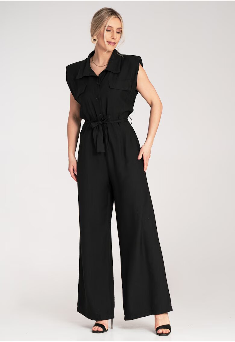 Figl Salopeta eleganta formala - neagra - fabricata din material de calitate -