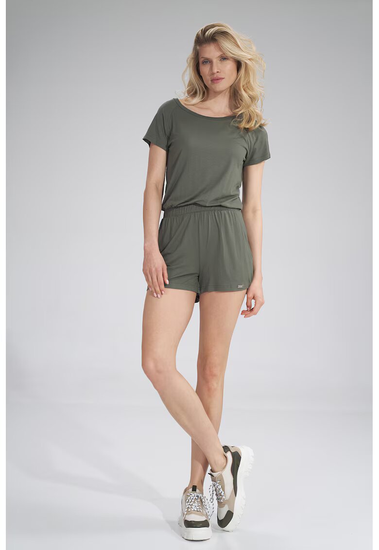 Figl Salopeta scurta dama - olive - viscoza -