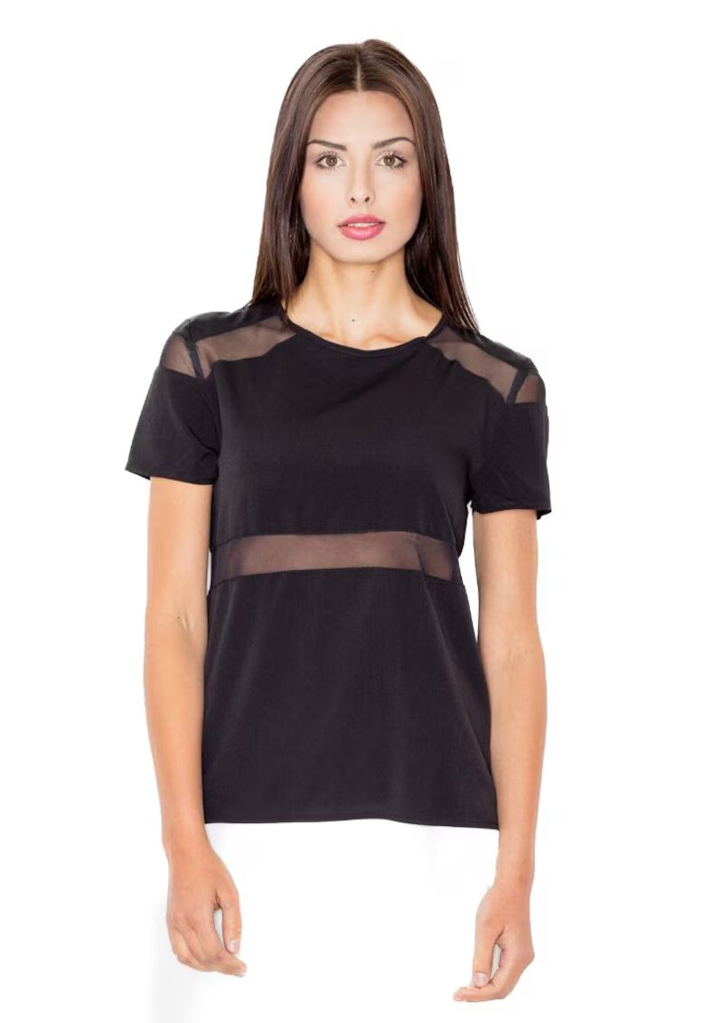 Figl Tricou dama cu maneca scurta Isone M468 negru - Negru