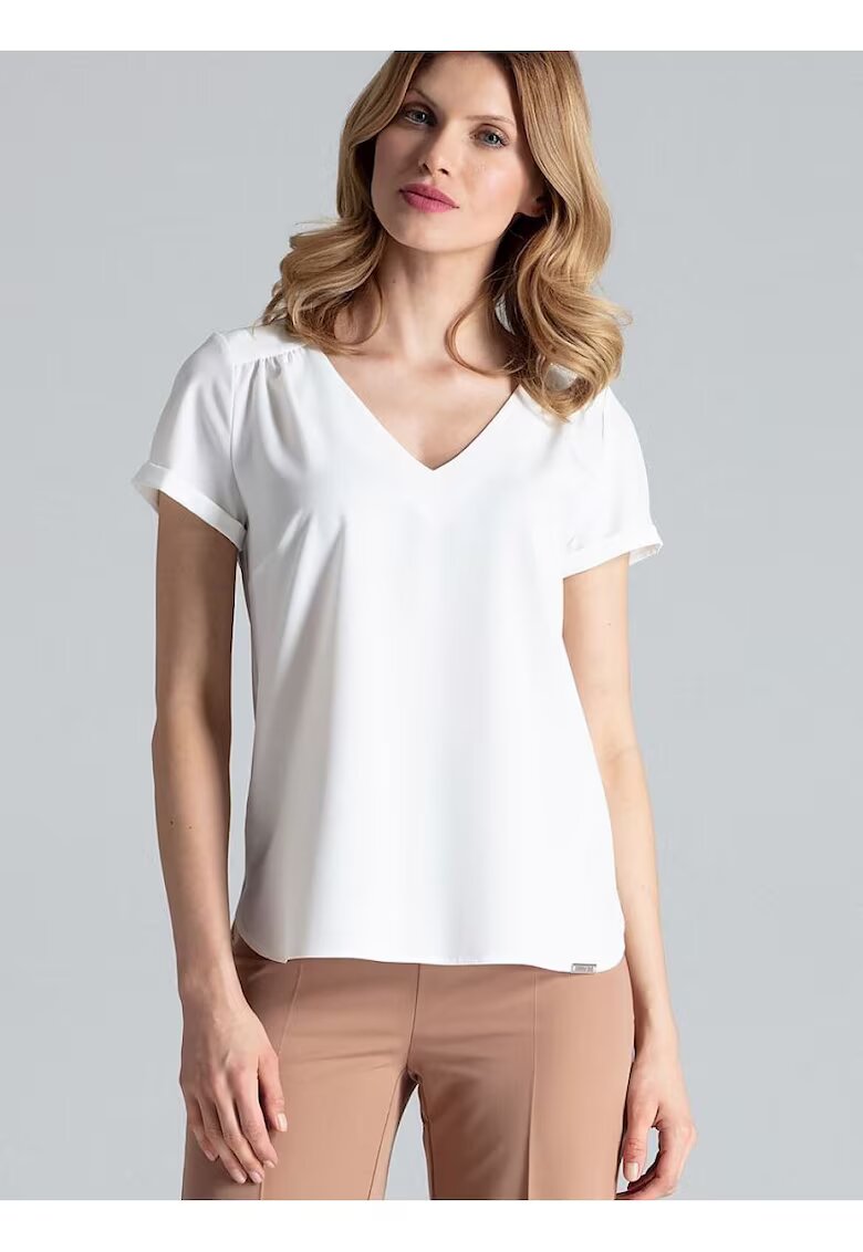 Figl Tricou dama - elastan/poliester - alb -