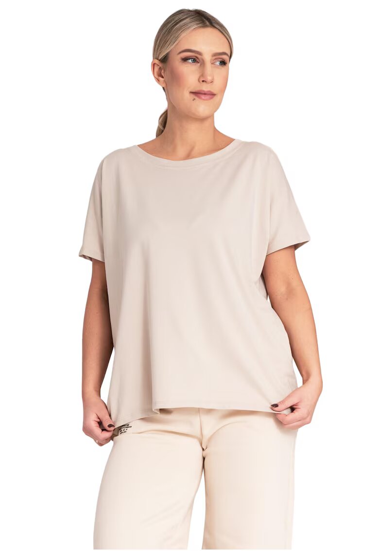 Figl Tricou dama M1164 - Bumbac/Elastan - Bej -