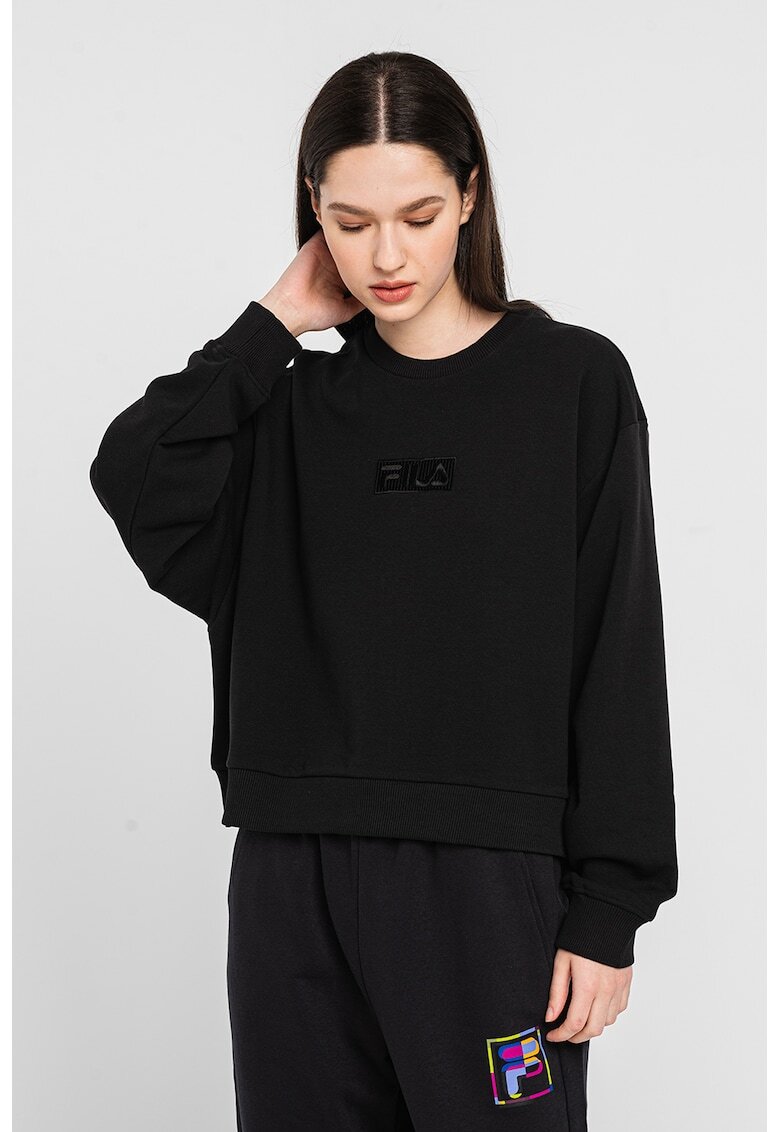 FILA Bluza sport cu decolteu la baza gatului si broderie logo Bansko - Negru