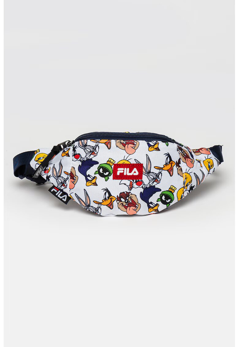 FILA Borseta cu imprimeu Thies Warner Bros - Alb/Galben/Albastru indigo