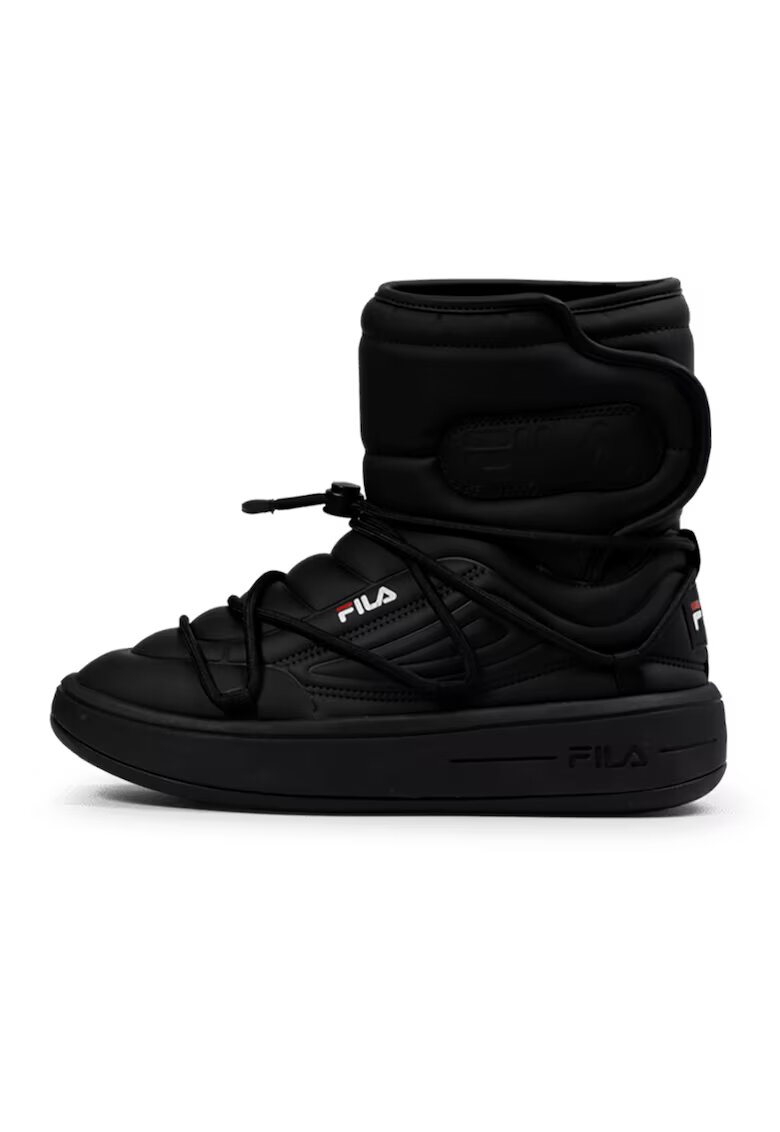 FILA Ghete flatform cu logo - Negru