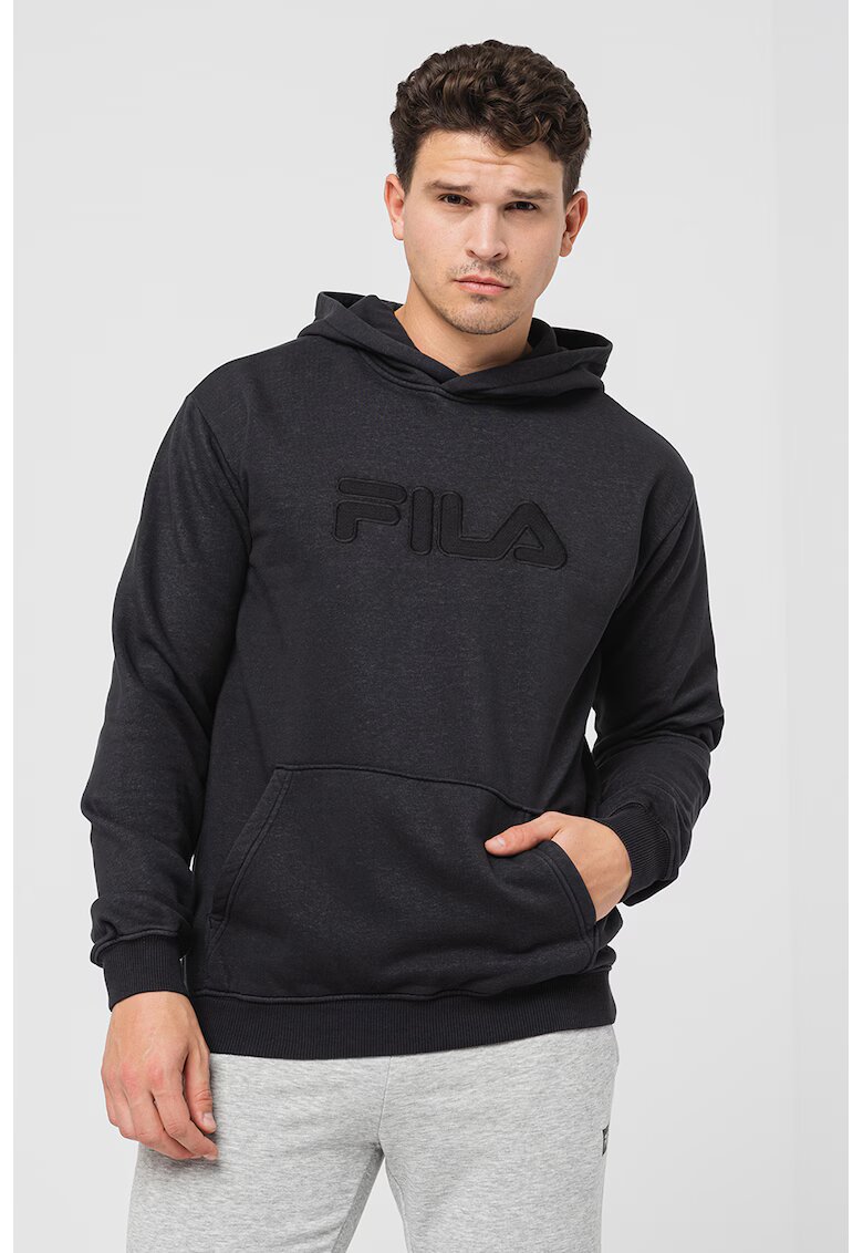 FILA Hanorac din amestec de bumbac cu broderie logo Bischkek - Gri antracit