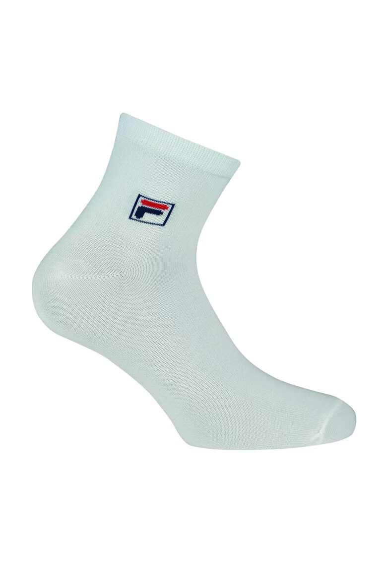 FILA Pachet 3 perechi sosete - Unisex - Quarter - Albdsaf - Alb