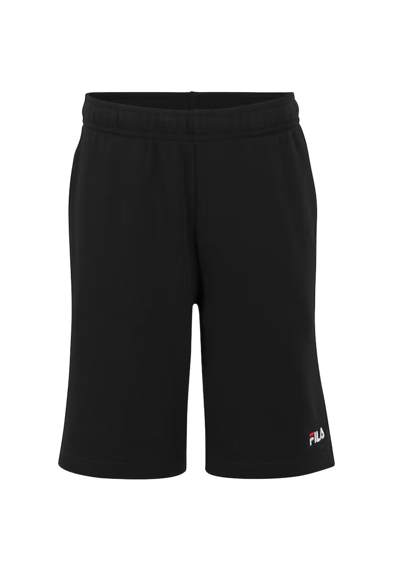 FILA Pantaloni scurti barbati negri - bumbac si poliester - tip sport