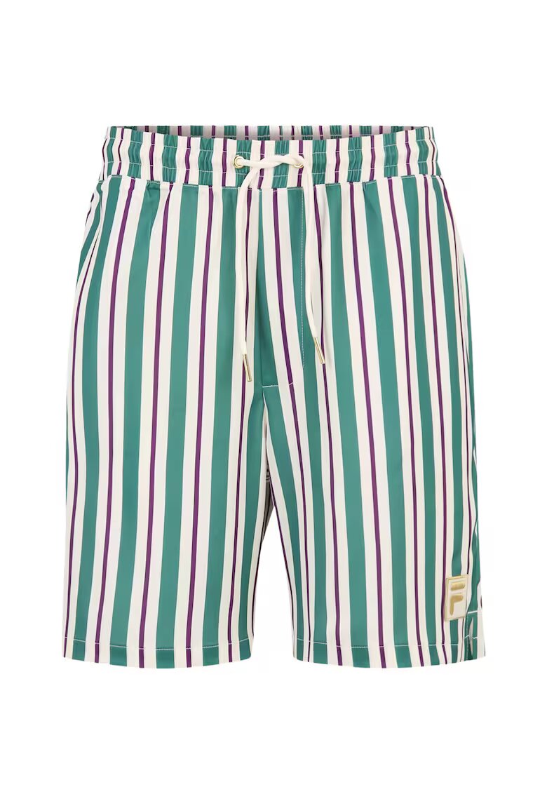 FILA Pantaloni scurti barbati verde-crem - material uscare rapida - poliester