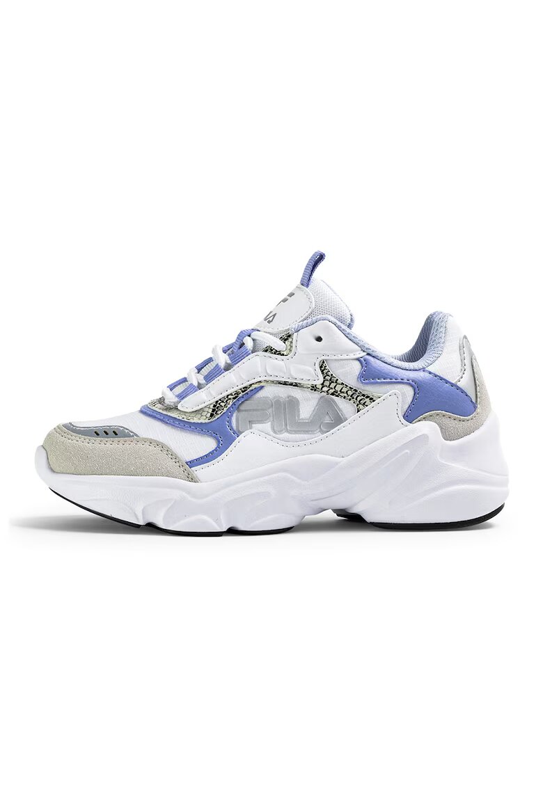 FILA Pantofi sport cu piele intoarsa sintetica Collene - Alb/Albastru lavanda/Gri