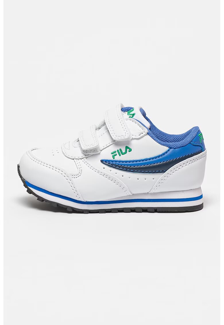 FILA Pantofi sport de piele ecologica cu garnituri contrastante Orbit - Alb/Albastru