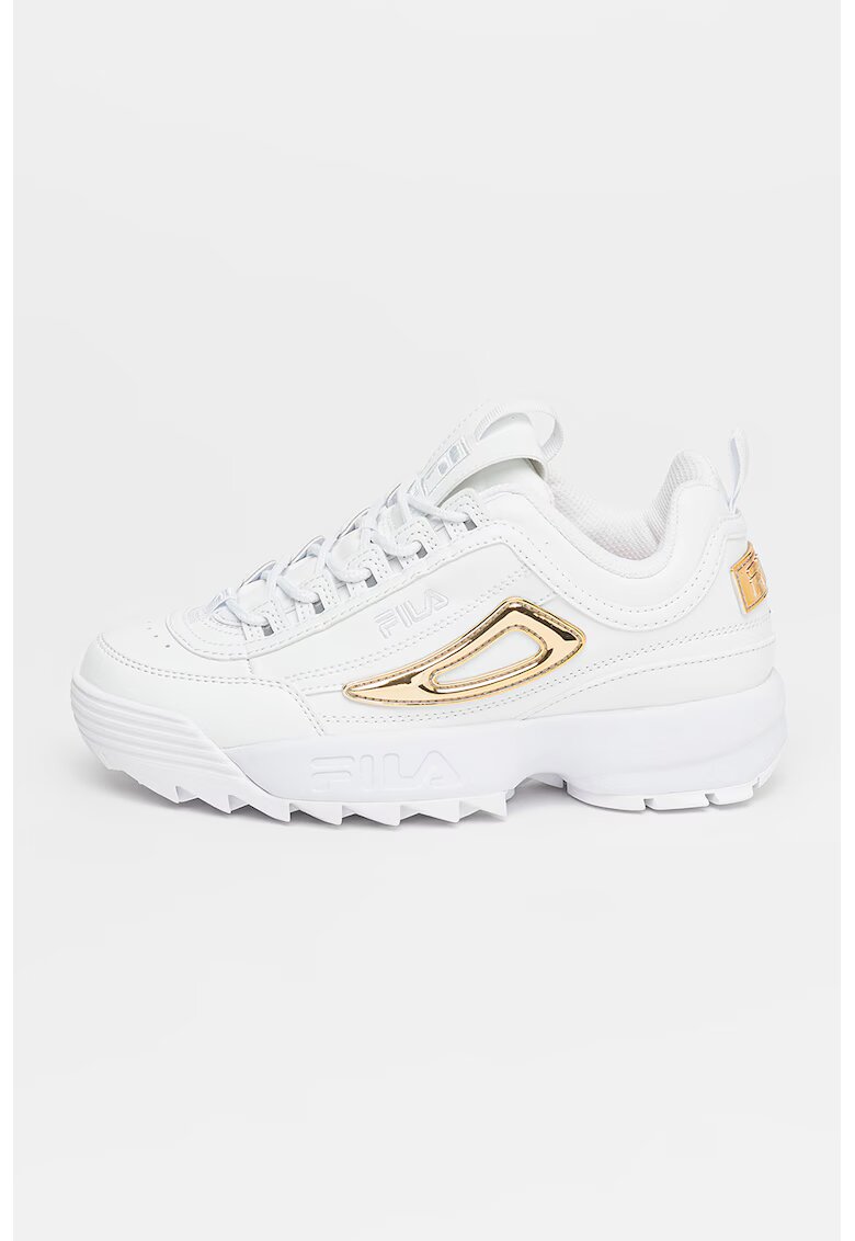 FILA Pantofi sport de piele ecologica Disruptor - Alb/Auriu