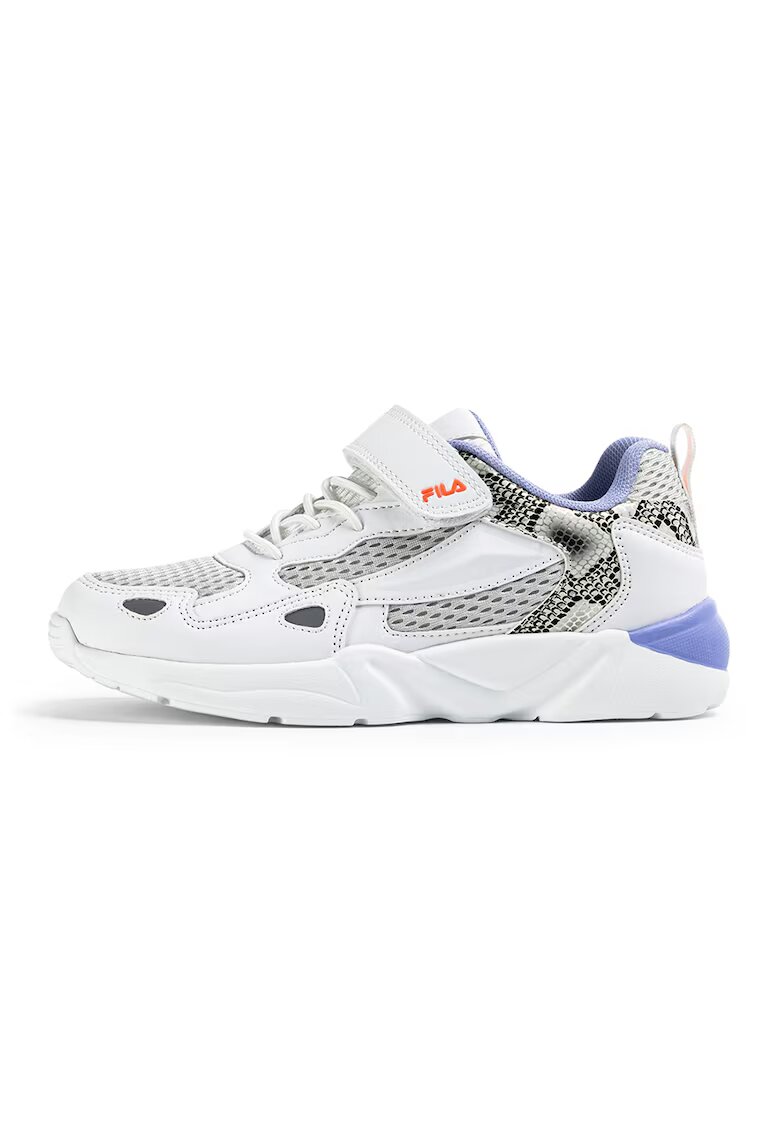 FILA Pantofi sport din material textil cu garnituri animal print - Alb/Albastru lavanda