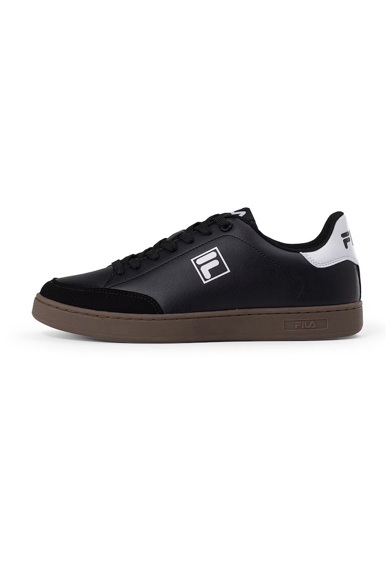 FILA Pantofi sport din piele ecologica cu insertii din piele intoarsa sintetica Courtbay - Alb/Negru