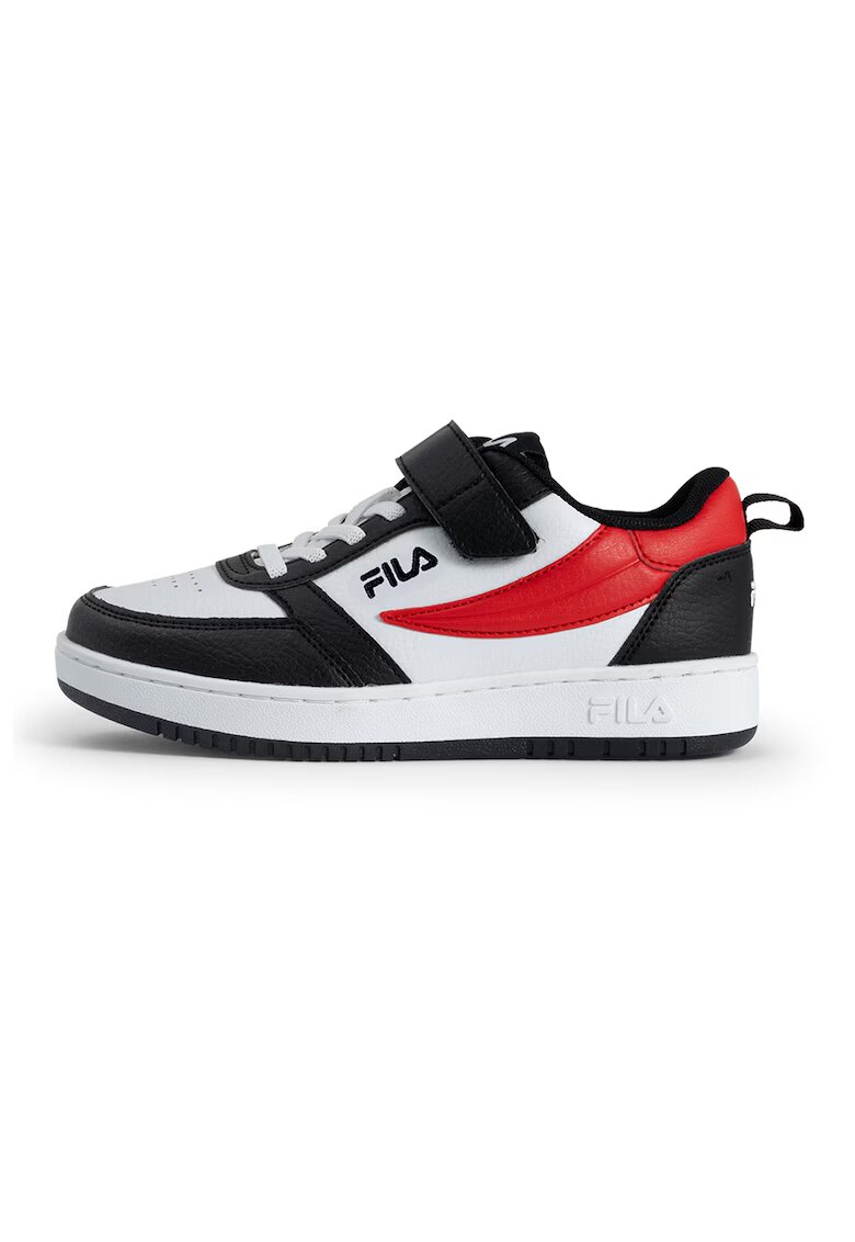 FILA Pantofi sport din piele ecologica cu velcro Rega - Alb/Negru/Rosu vermillion