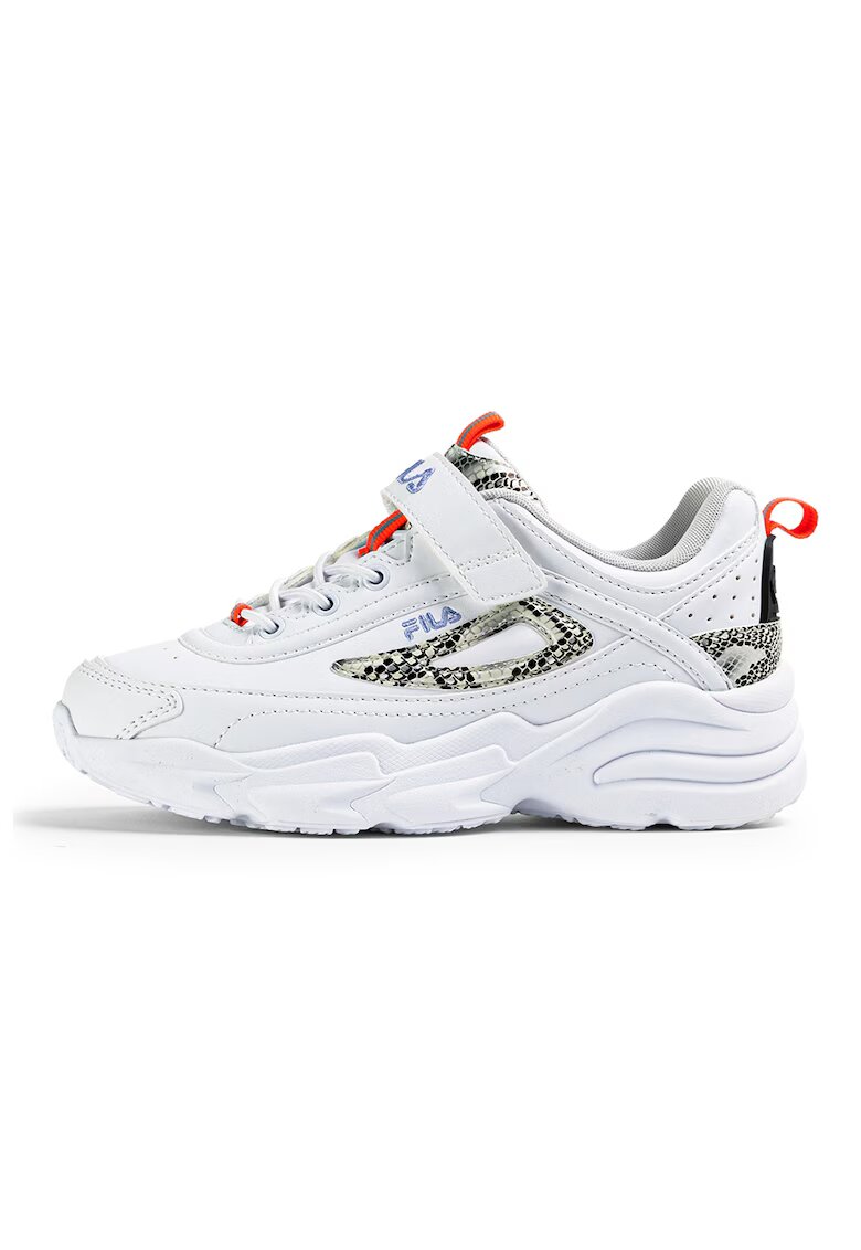 FILA Pantofi sport din piele ecologica cu velcro Skye - Alb/Negru/Albastru lavanda/Bej