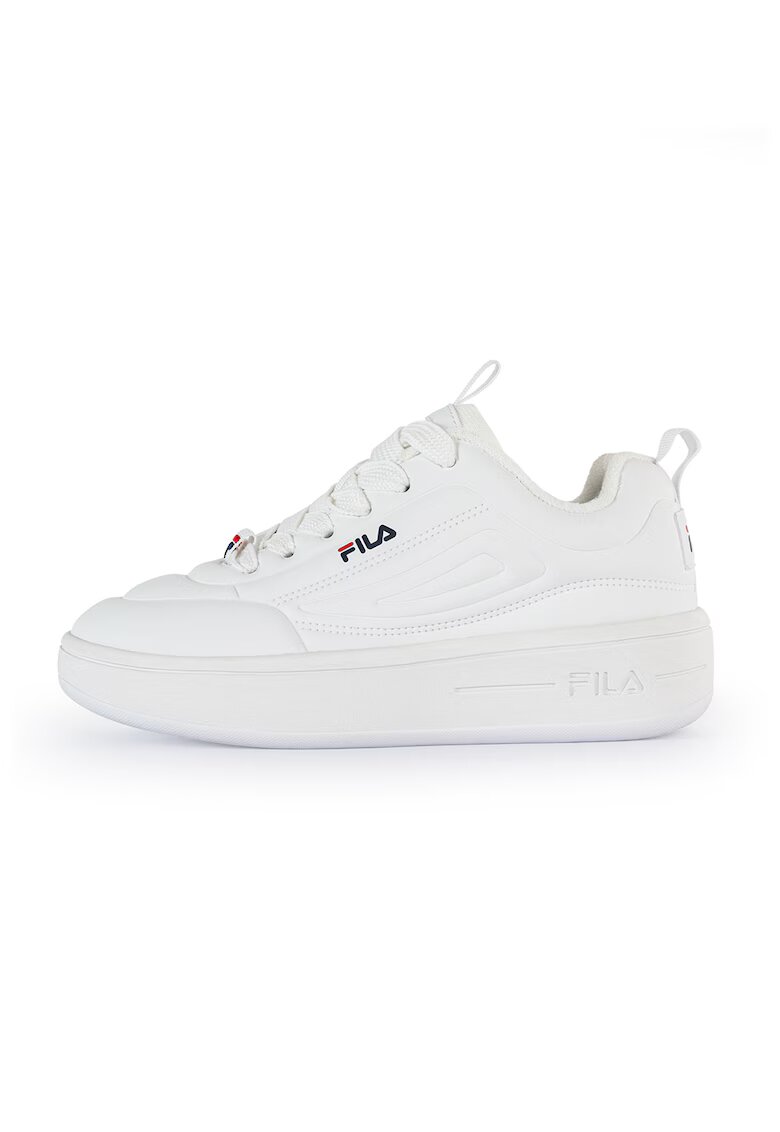 FILA Pantofi sport flatform din piele ecologica cu logo Superbubble - Alb