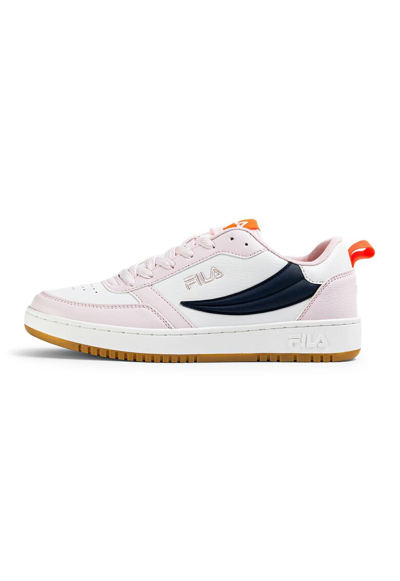 FILA Pantofi sport low-cut de piele ecologica Rega - Negru/Portocaliu/Roz pal