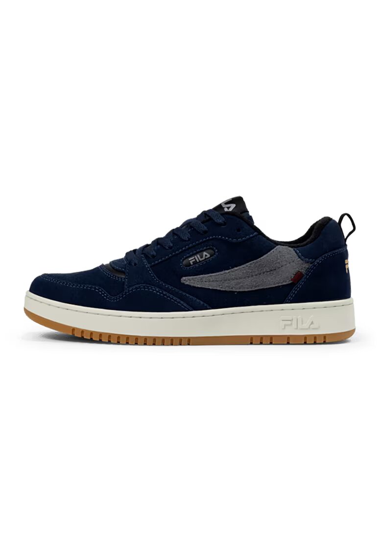 FILA Pantofi sport low-cut din piele intoarsa - Gri deschis/Albastru inchis