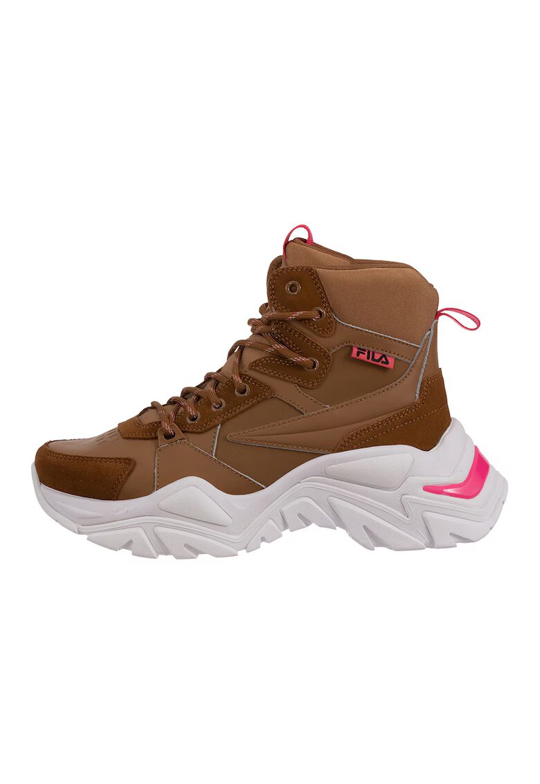 FILA Pantofi sport mid-high cu garnituri din piele Electrove Desert - Caramel