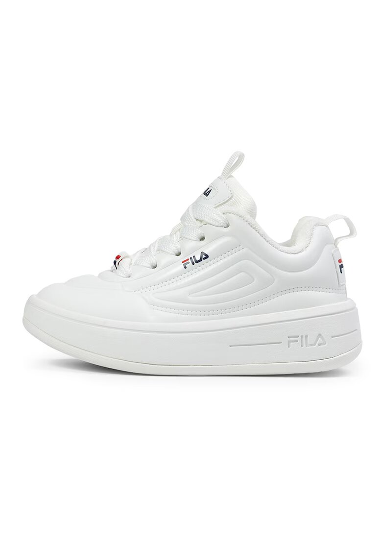 FILA Pantofi sport wedge de piele ecologica Superbubble - Alb optic