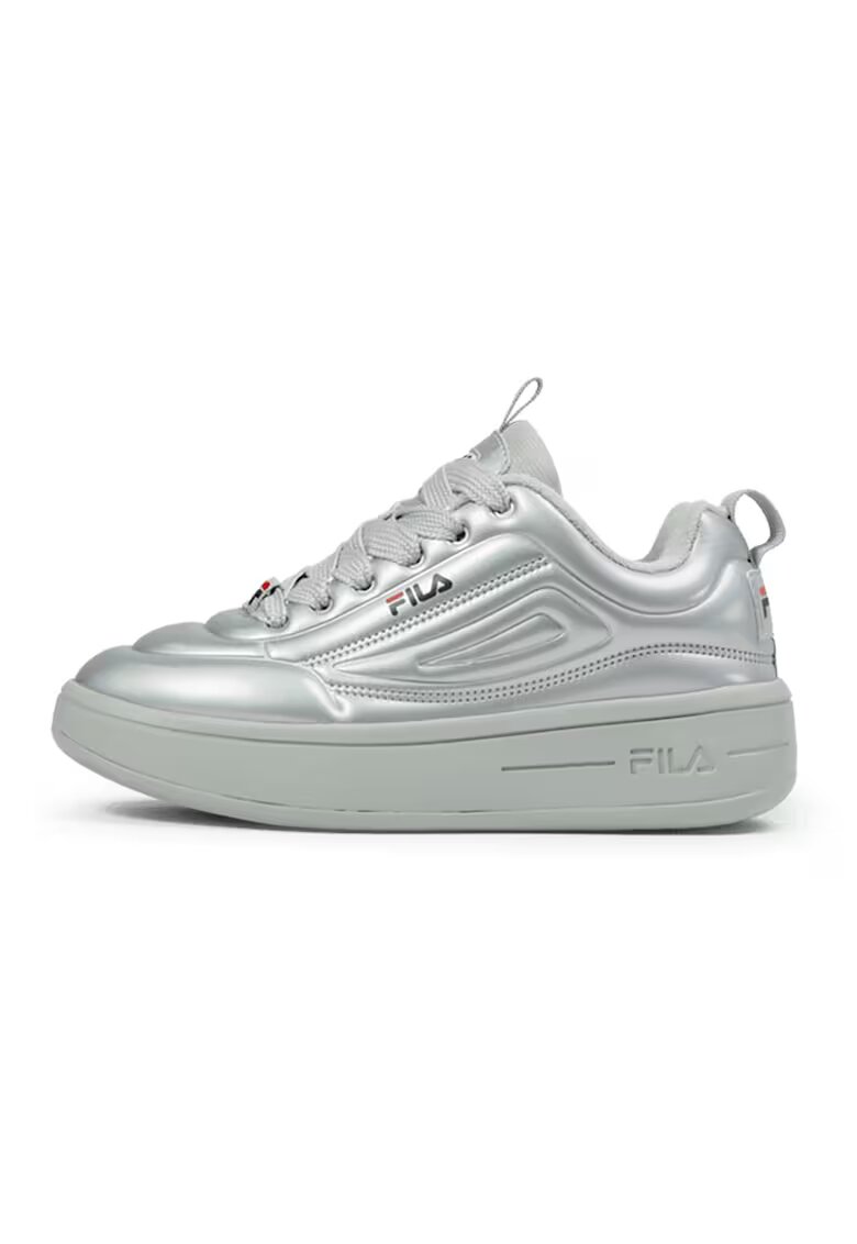 FILA Pantofi sport wedge din piele ecologica - Gri cenusiu