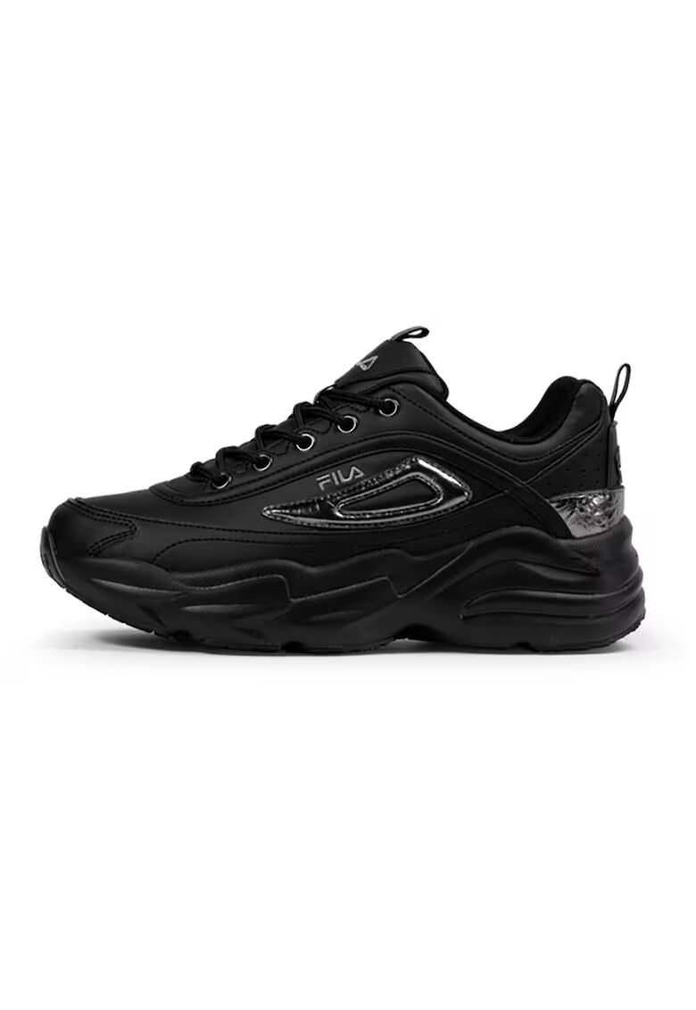 FILA Pantofi sport wedge Skye din piele ecologica - Negru/Argintiu