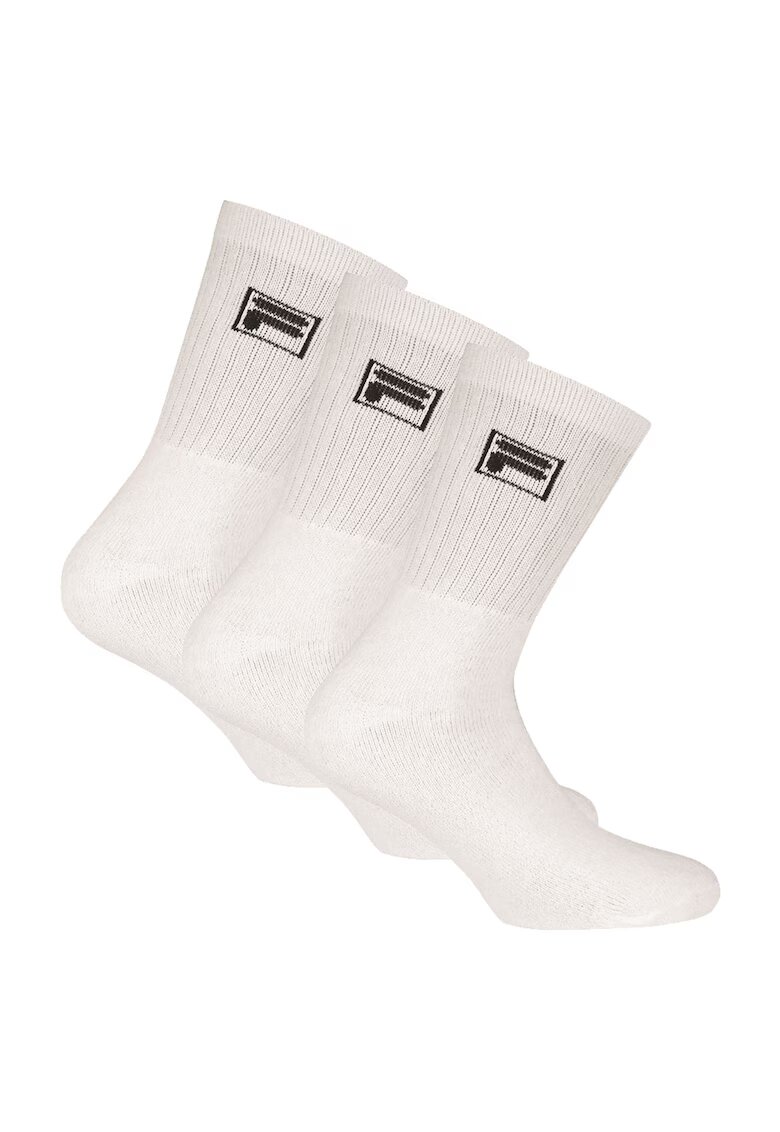 FILA Set de sosete lungi unisex - 3 perechi - Alb