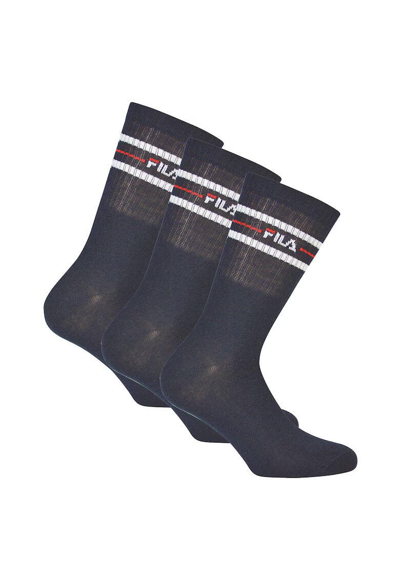 FILA Set de sosete lungi unisex - 3 perechi - Bleumarin