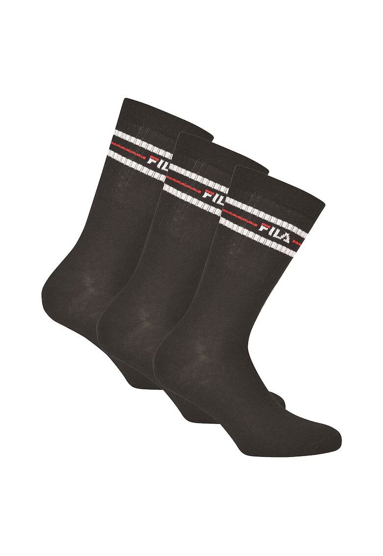 FILA Set de sosete lungi unisex - 3 perechi - Negru