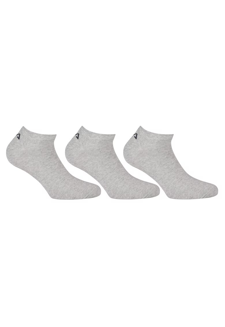FILA Set de sosete pana la glezna unisex - 3 perechi - Gri melange