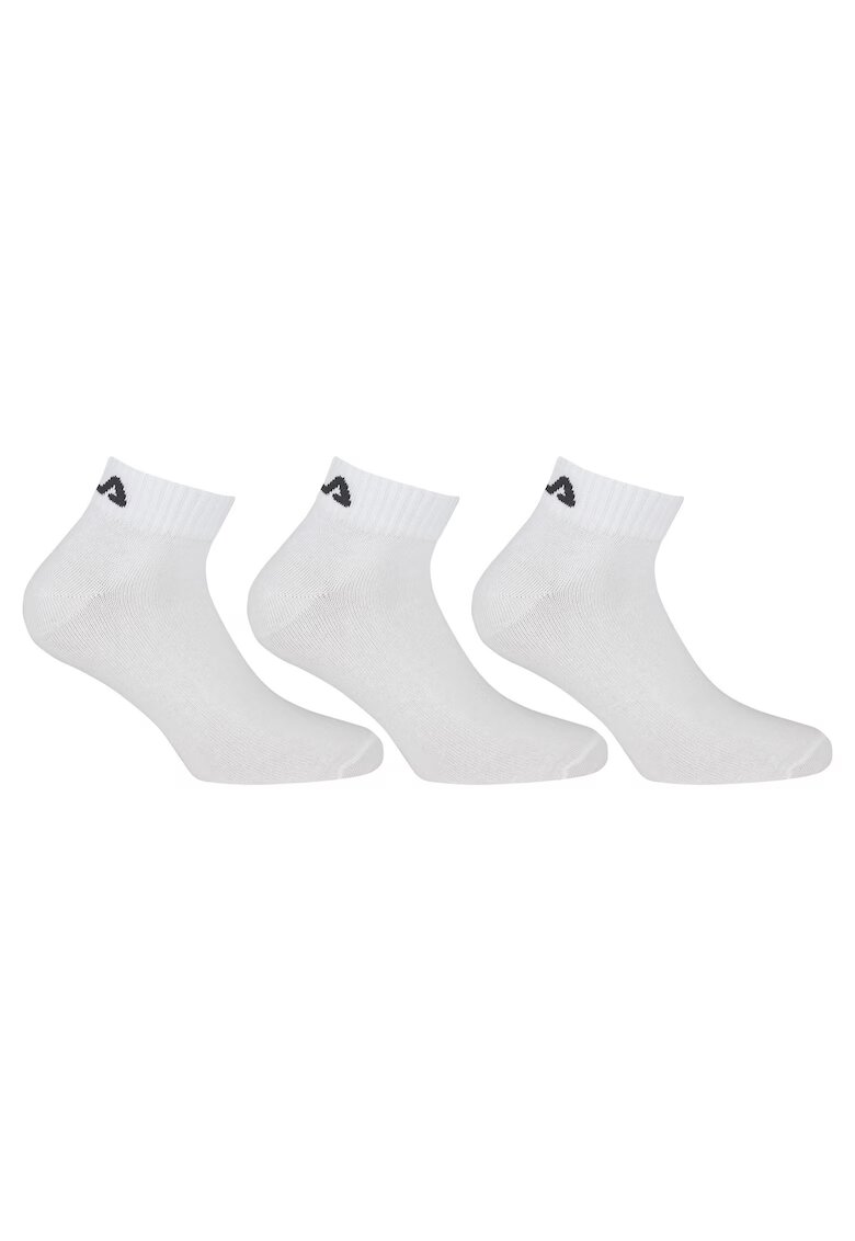 FILA Set de sosete scurte unisex - 3 perechi - Alb