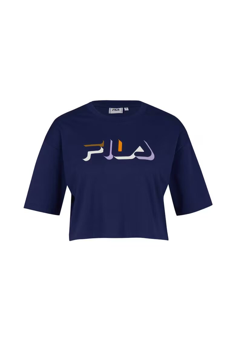 FILA Tricou crop cu logo - Albastru