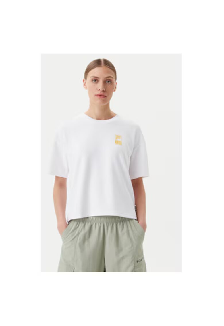 FILA Tricou dama FAW1044 - Viscoza/Poliester - Alb - Alb