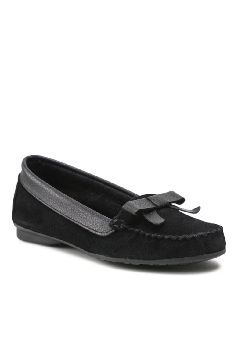 Filipe Mocasini dama 300316962 - Piele intoarsa - Negru - Negru