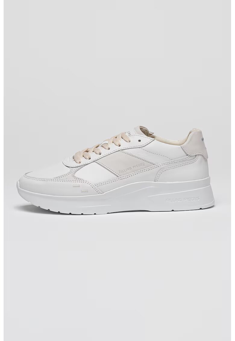 Filling Pieces Pantofi sport de piele Jet Runner - Alb/Gri deschis