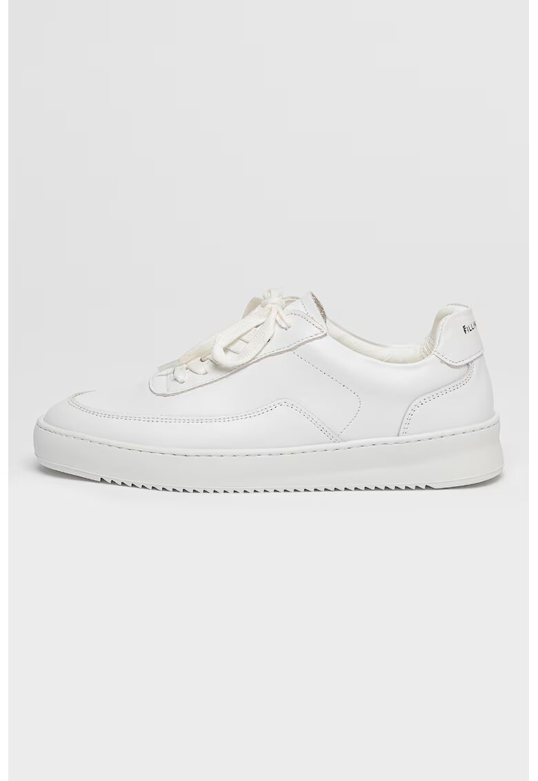 Filling Pieces Pantofi sport unisex de piele nabuc Mondo 2.0 - Alb optic