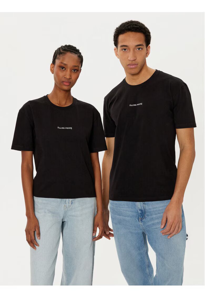 Filling Pieces Tricou unisex - 305038562 - Bumbac organic - Negru - Negru
