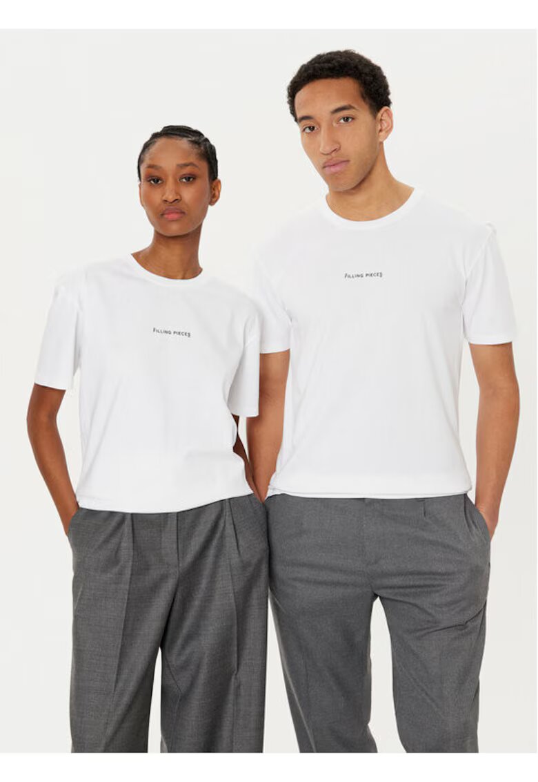 Filling Pieces Tricou unisex - 305038579 - Bumbac organic - Alb - Alb
