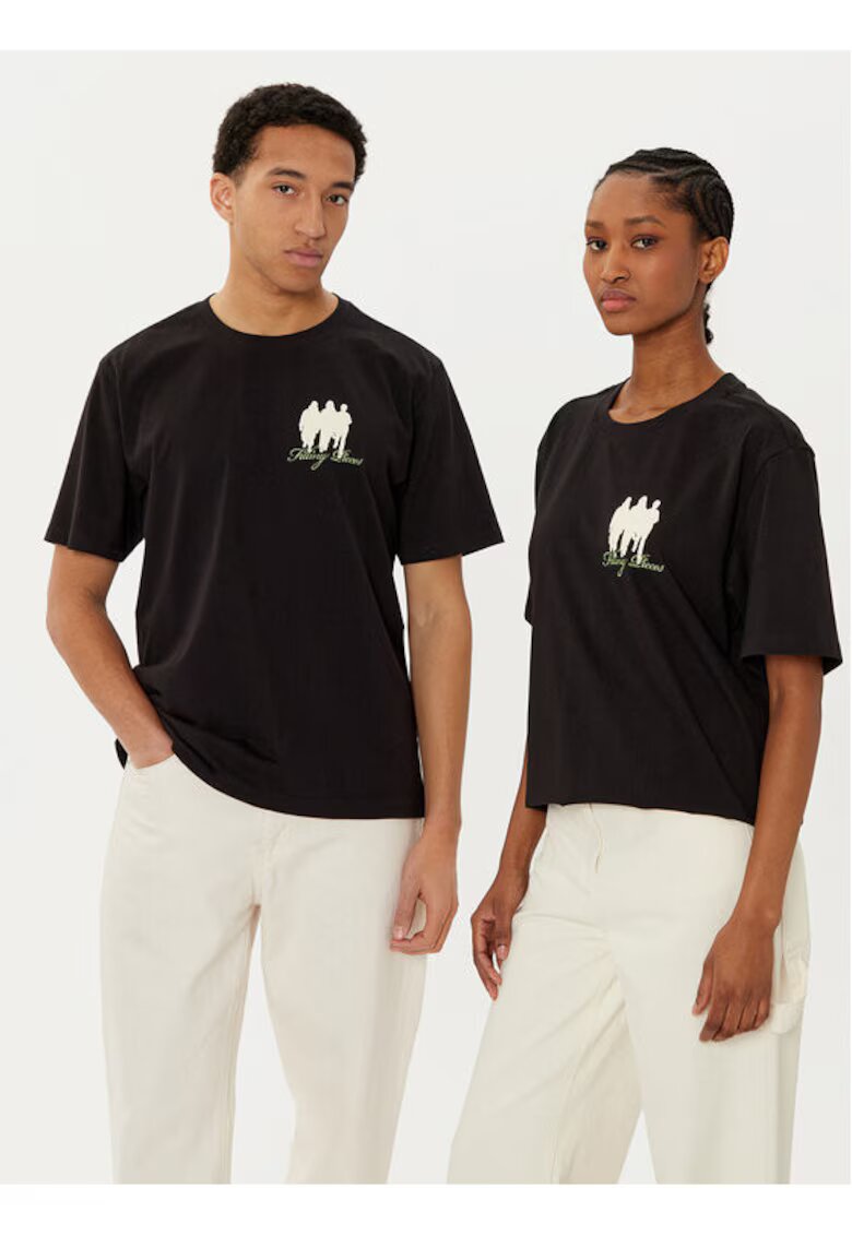 Filling Pieces Tricou unisex - 305038708 - Bumbac organic - Negru - Negru