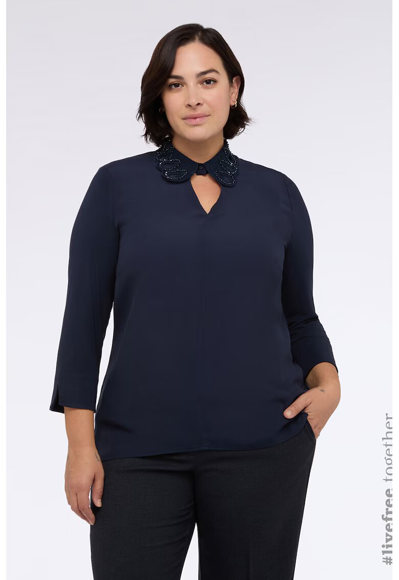 Fiorella Rubino Bluza cu decupaj - Albastru ultramarin